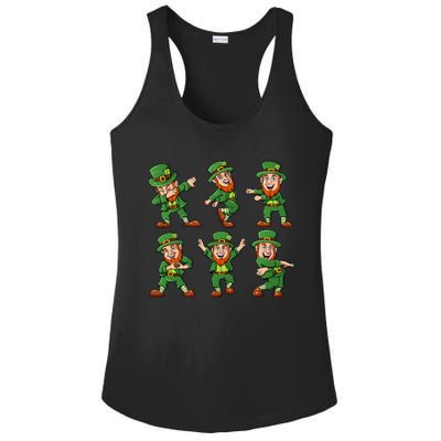 Dancing Leprechauns St Patrick's Day Funny Gift Ladies PosiCharge Competitor Racerback Tank