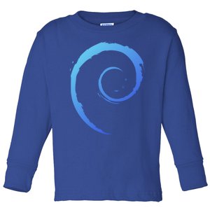 Debian Logo Spiral Minimalist Funny Gift Toddler Long Sleeve Shirt