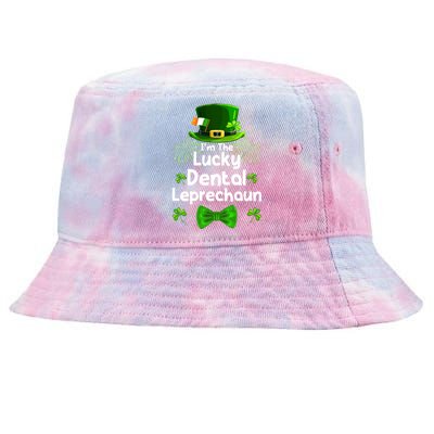 Dental Leprechaun St Patrick's Day Dentists Assistant Meaningful Gift Tie-Dyed Bucket Hat