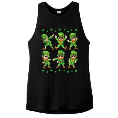 Dancing Leprechauns St Patrick's Day Funny Dance Gift Ladies PosiCharge Tri-Blend Wicking Tank