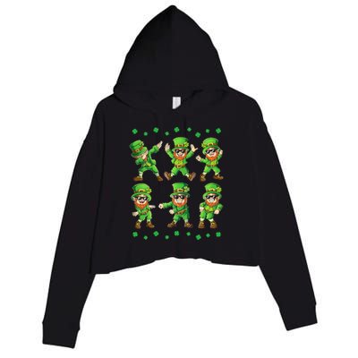 Dancing Leprechauns St Patrick's Day Funny Dance Gift Crop Fleece Hoodie