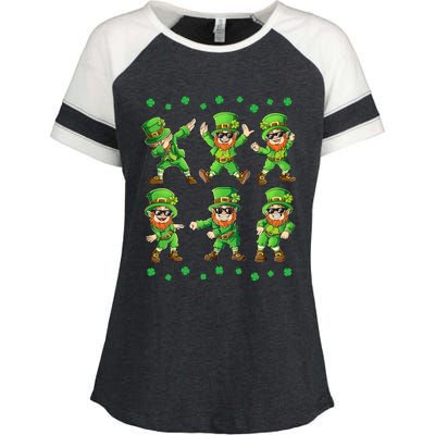 Dancing Leprechauns St Patrick's Day Funny Dance Gift Enza Ladies Jersey Colorblock Tee