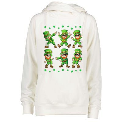 Dancing Leprechauns St Patrick's Day Funny Dance Gift Womens Funnel Neck Pullover Hood