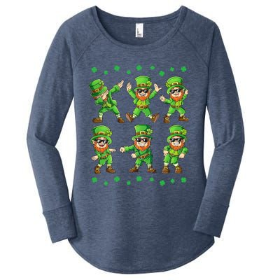 Dancing Leprechauns St Patrick's Day Funny Dance Gift Women's Perfect Tri Tunic Long Sleeve Shirt