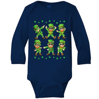 Dancing Leprechauns St Patrick's Day Funny Dance Gift Baby Long Sleeve Bodysuit