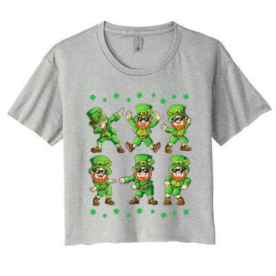 Dancing Leprechauns St Patrick's Day Funny Dance Gift Women's Crop Top Tee