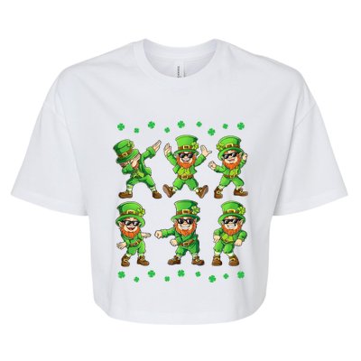 Dancing Leprechauns St Patrick's Day Funny Dance Gift Bella+Canvas Jersey Crop Tee