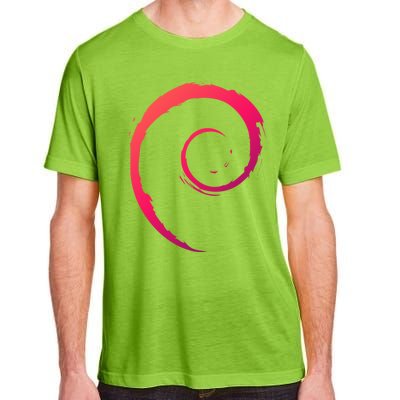 Debian Logo Spiral Minimalist Funny Gift Adult ChromaSoft Performance T-Shirt