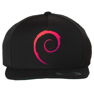 Debian Logo Spiral Minimalist Funny Gift Wool Snapback Cap