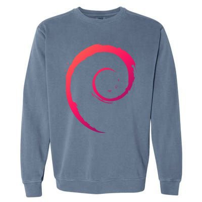 Debian Logo Spiral Minimalist Funny Gift Garment-Dyed Sweatshirt