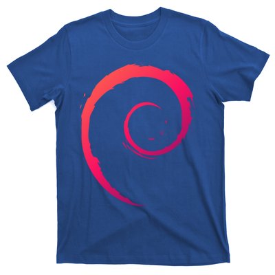 Debian Logo Spiral Minimalist Funny Gift T-Shirt