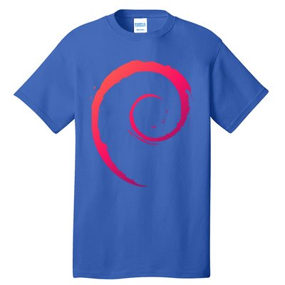 Debian Logo Spiral Minimalist Funny Gift Tall T-Shirt