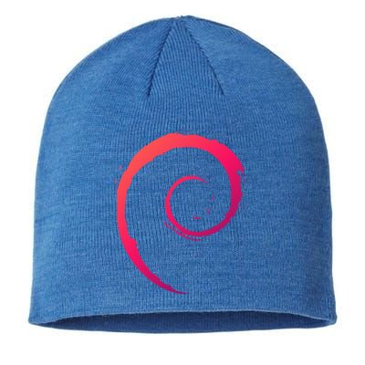 Debian Logo Spiral Minimalist Funny Gift Sustainable Beanie