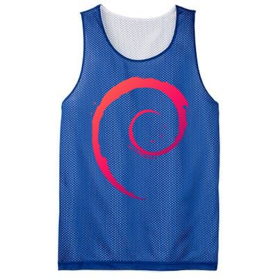 Debian Logo Spiral Minimalist Funny Gift Mesh Reversible Basketball Jersey Tank