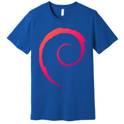 Debian Logo Spiral Minimalist Funny Gift Premium T-Shirt