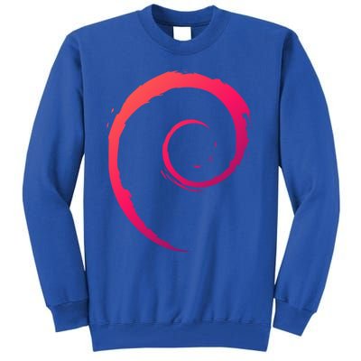 Debian Logo Spiral Minimalist Funny Gift Tall Sweatshirt