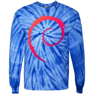 Debian Logo Spiral Minimalist Funny Gift Tie-Dye Long Sleeve Shirt