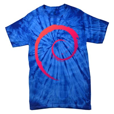 Debian Logo Spiral Minimalist Funny Gift Tie-Dye T-Shirt