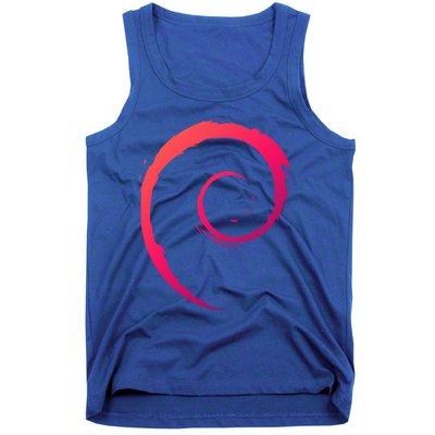 Debian Logo Spiral Minimalist Funny Gift Tank Top