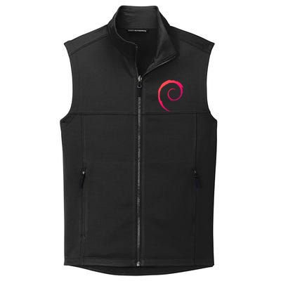 Debian Logo Spiral Minimalist Funny Gift Collective Smooth Fleece Vest