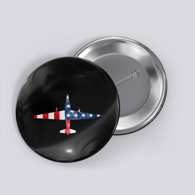 Dragon Lady Spy Plane American Flag Military Button
