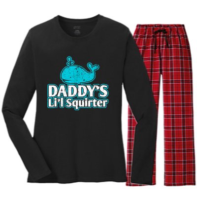 Daddy's Li'l Squirter ABDL DDLG BDSM Sexy Kink Fetish Sub Women's Long Sleeve Flannel Pajama Set 