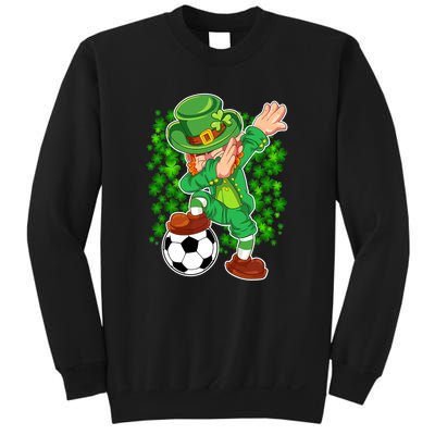 Dabbing Leprechaun Soccer St Patrick's Day Boys Kids Sports Sweatshirt