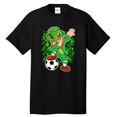 Dabbing Leprechaun Soccer St Patrick's Day Boys Kids Sports Tall T-Shirt