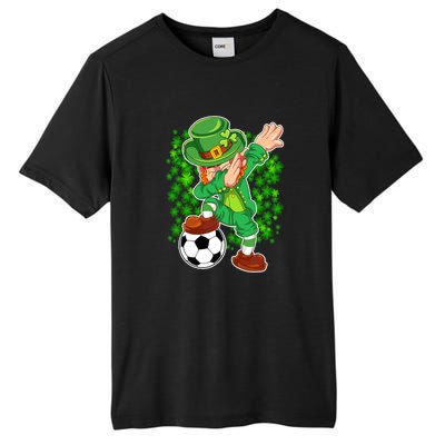 Dabbing Leprechaun Soccer St Patrick's Day Boys Kids Sports Tall Fusion ChromaSoft Performance T-Shirt