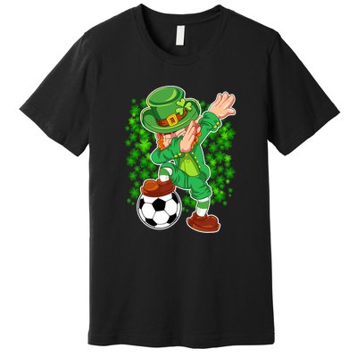 Dabbing Leprechaun Soccer St Patrick's Day Boys Kids Sports Premium T-Shirt