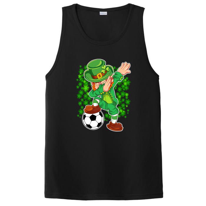 Dabbing Leprechaun Soccer St Patrick's Day Boys Kids Sports PosiCharge Competitor Tank