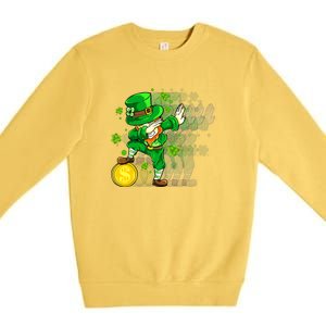 Dabbing Leprechaun St Patricks Day Boys Kids Men Dab Premium Crewneck Sweatshirt