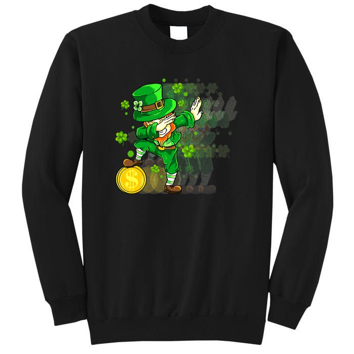 Dabbing Leprechaun St Patricks Day Boys Kids Men Dab Sweatshirt