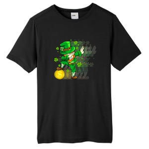 Dabbing Leprechaun St Patricks Day Boys Kids Men Dab Tall Fusion ChromaSoft Performance T-Shirt