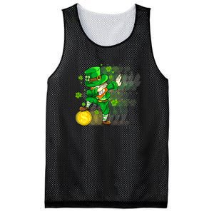 Dabbing Leprechaun St Patricks Day Boys Kids Men Dab Mesh Reversible Basketball Jersey Tank