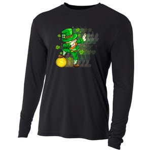 Dabbing Leprechaun St Patricks Day Boys Kids Men Dab Cooling Performance Long Sleeve Crew