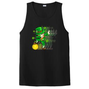 Dabbing Leprechaun St Patricks Day Boys Kids Men Dab PosiCharge Competitor Tank