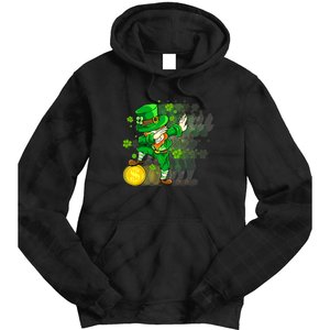 Dabbing Leprechaun St Patricks Day Boys Kids Men Dab Tie Dye Hoodie