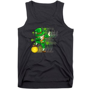 Dabbing Leprechaun St Patricks Day Boys Kids Men Dab Tank Top