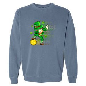 Dabbing Leprechaun St Patricks Day Boys Kids Men Dab Garment-Dyed Sweatshirt