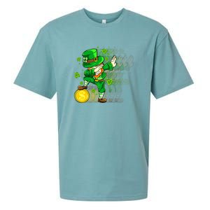 Dabbing Leprechaun St Patricks Day Boys Kids Men Dab Sueded Cloud Jersey T-Shirt