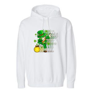 Dabbing Leprechaun St Patricks Day Boys Kids Men Dab Garment-Dyed Fleece Hoodie