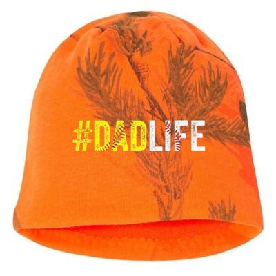 Dad Life Softball Daddy Baseball Sports Lover Fathers Day Kati - Camo Knit Beanie