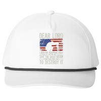 Dear Lord Save This Great Nation Jesus & Trump Maga Snapback Five-Panel Rope Hat