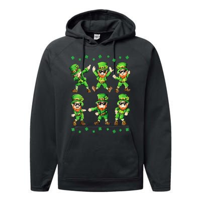 Dancing Leprechauns St Patrick's Day Dabbing Performance Fleece Hoodie