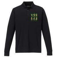 Dancing Leprechauns St Patrick's Day Dabbing Performance Long Sleeve Polo