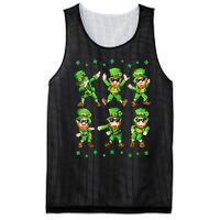 Dancing Leprechauns St Patrick's Day Dabbing Mesh Reversible Basketball Jersey Tank