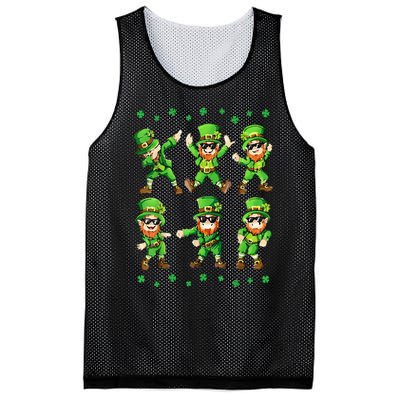 Dancing Leprechauns St Patrick's Day Dabbing Mesh Reversible Basketball Jersey Tank