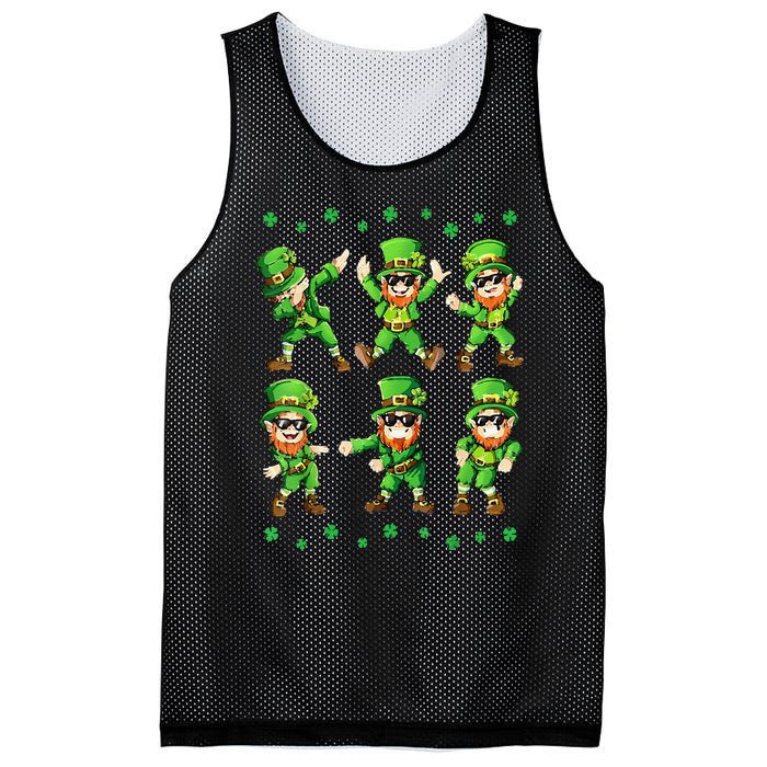 Dancing Leprechauns St Patrick's Day Dabbing Mesh Reversible Basketball Jersey Tank