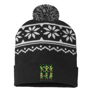 Dancing Leprechauns St Patrick's Day Dabbing USA-Made Snowflake Beanie